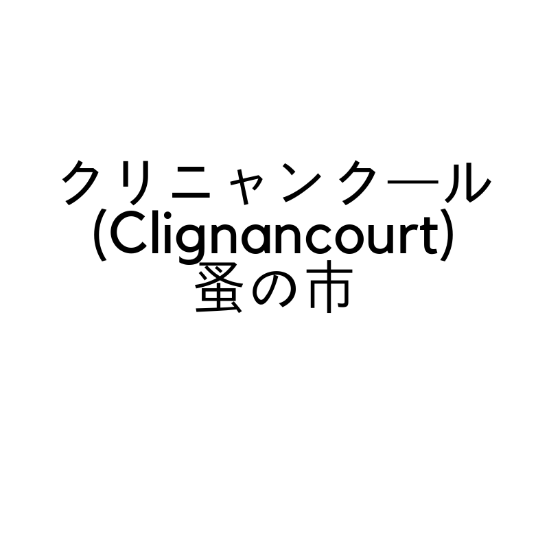 クリニャンクール(Clignancourt)の蚤の市の雰囲気をお伝えします。